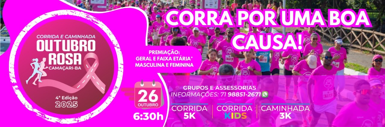 4ª Corrida e Caminhada Outubro Rosa Camaçari 2025