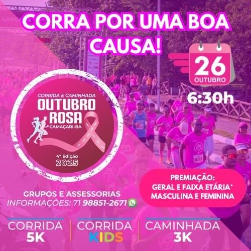 4ª Corrida e Caminhada Outubro Rosa Camaçari 2025